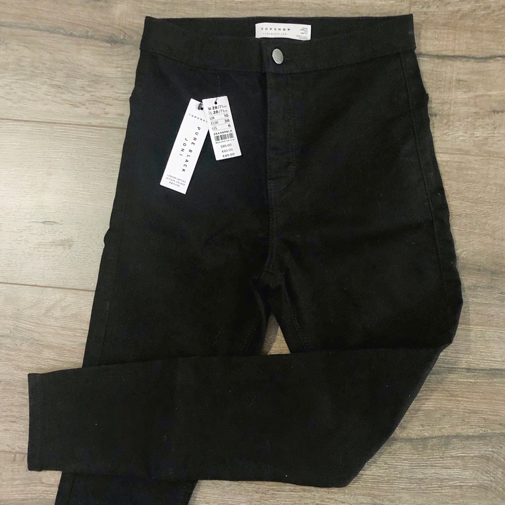 Topshop Petite Pure Black Joni Skinny Jeans